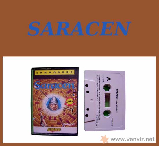 Videojuegos y consolas: SARACEN - CL&Aacute;SICO EN CINTA DE CASSETTE COMMODORE 64 / 128 - Foto 1