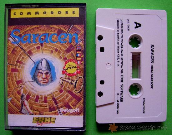 Videojuegos y consolas: SARACEN - CL&Aacute;SICO EN CINTA DE CASSETTE COMMODORE 64 / 128 - Foto 2