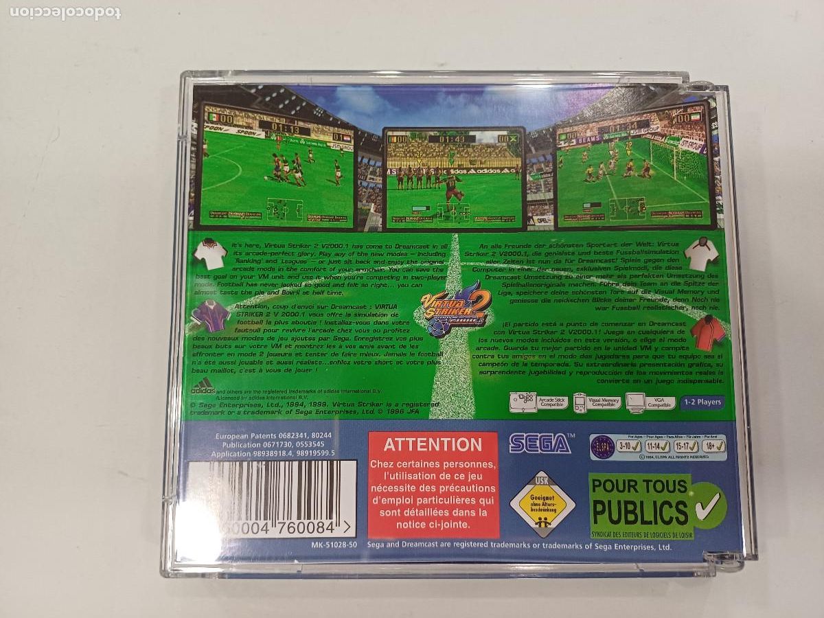 Videojuegos y consolas: VIRTUA STRIKER 2/VER.2000.1/SEGA DREAMCAST. - Foto 4