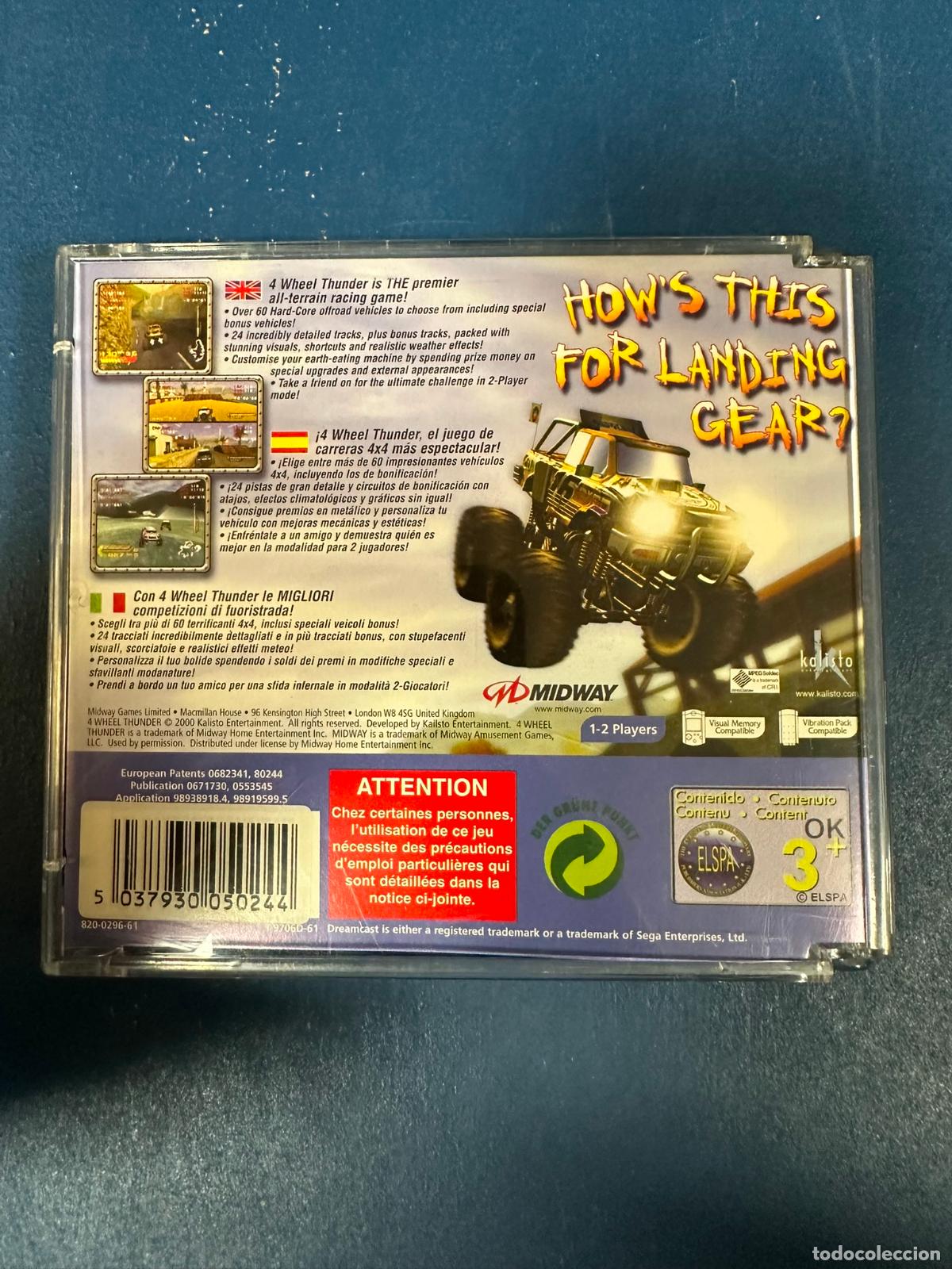 Videojuegos y consolas: 4 wheel thunder - Sega Dreamcast DC - PAL ESP Completo - Foto 2