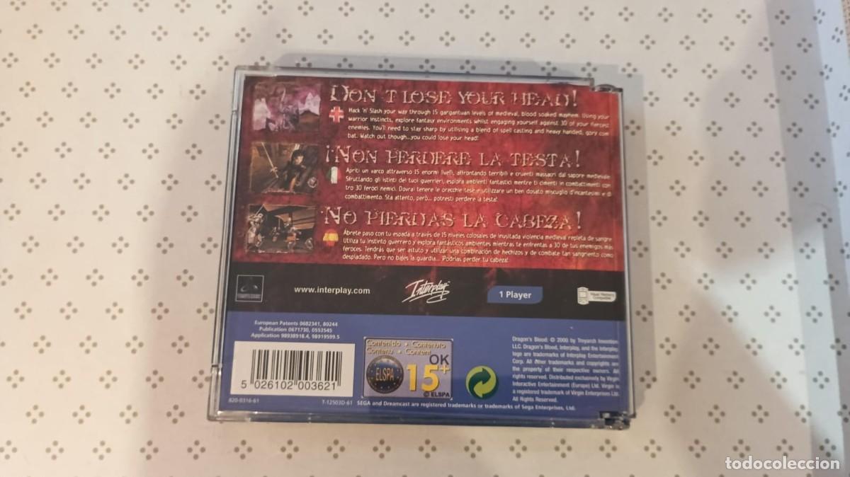 Videojuegos y consolas: DRAGONS BLOOD DREAMCAST - Usado, completo - Foto 2