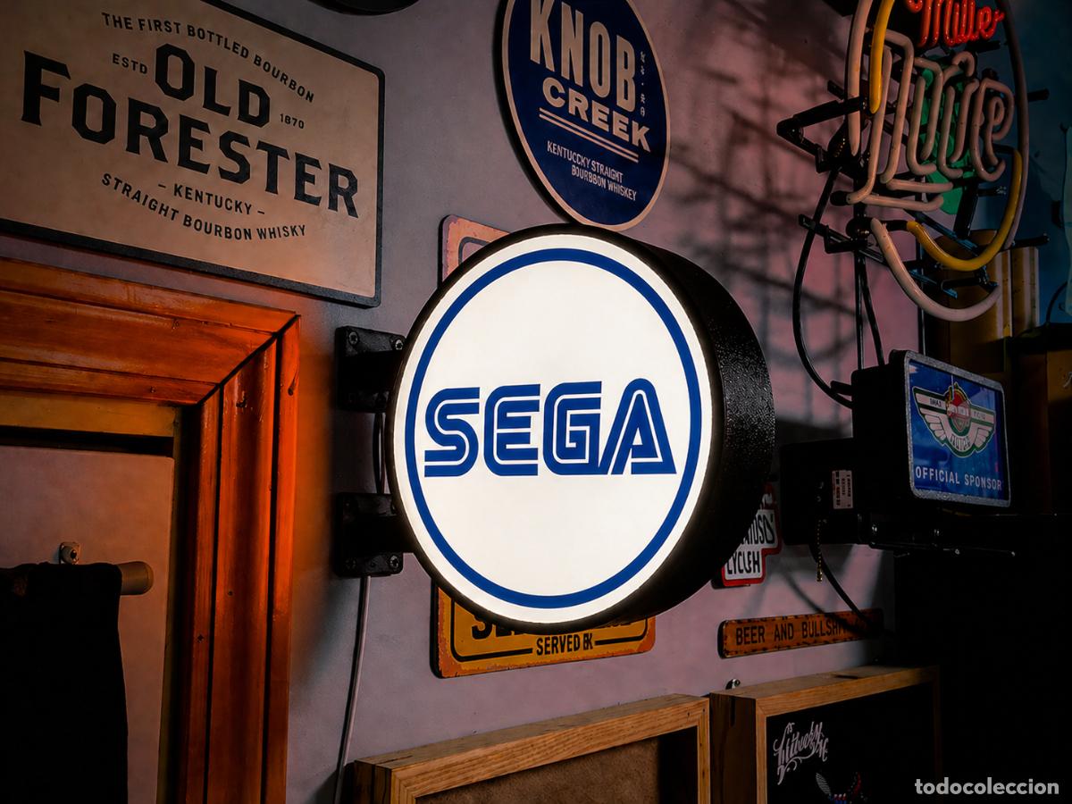 Video Games and Consoles: Cartel Luminoso LED SEGA - Gaming Retro -