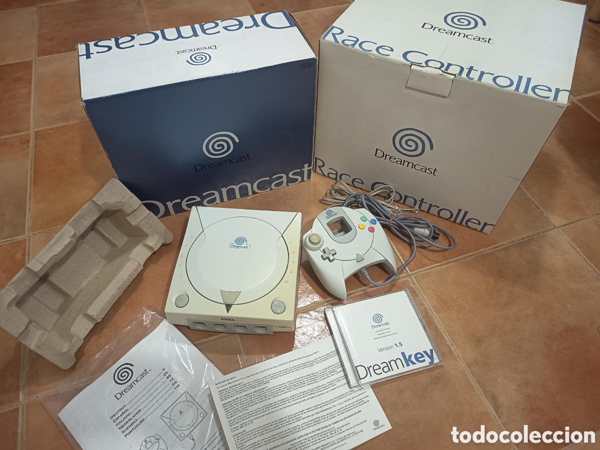 Videojuegos y consolas: Pack sega dreamcast con caja y volante