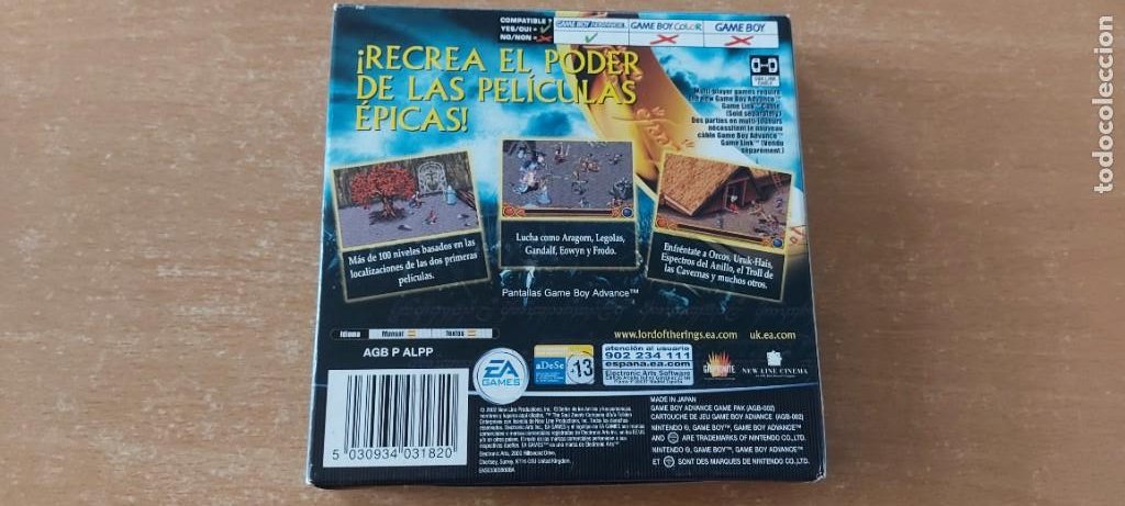 Videojuegos y Consolas: EL SEÑOR DE LOS ANILLOS LAS DOS TORRES GAMEBOY ADVANCE PAL ESPAÑA COMPLETO - Foto 2 - 32005825