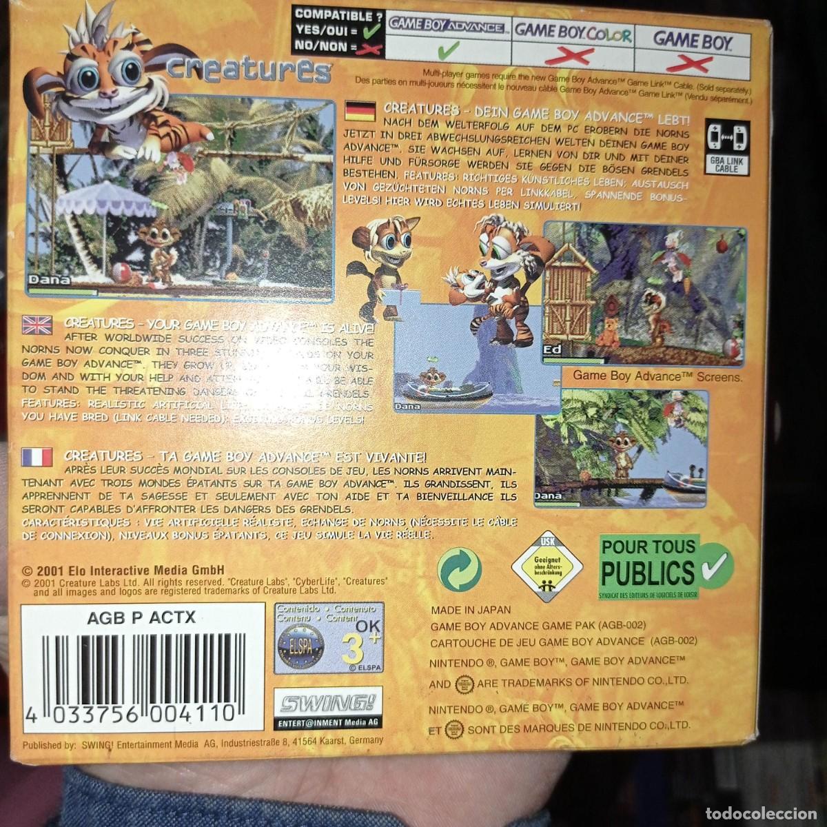 Videojuegos y consolas: Nintendo Gameboy Advance CREATURES nuevo - Foto 2