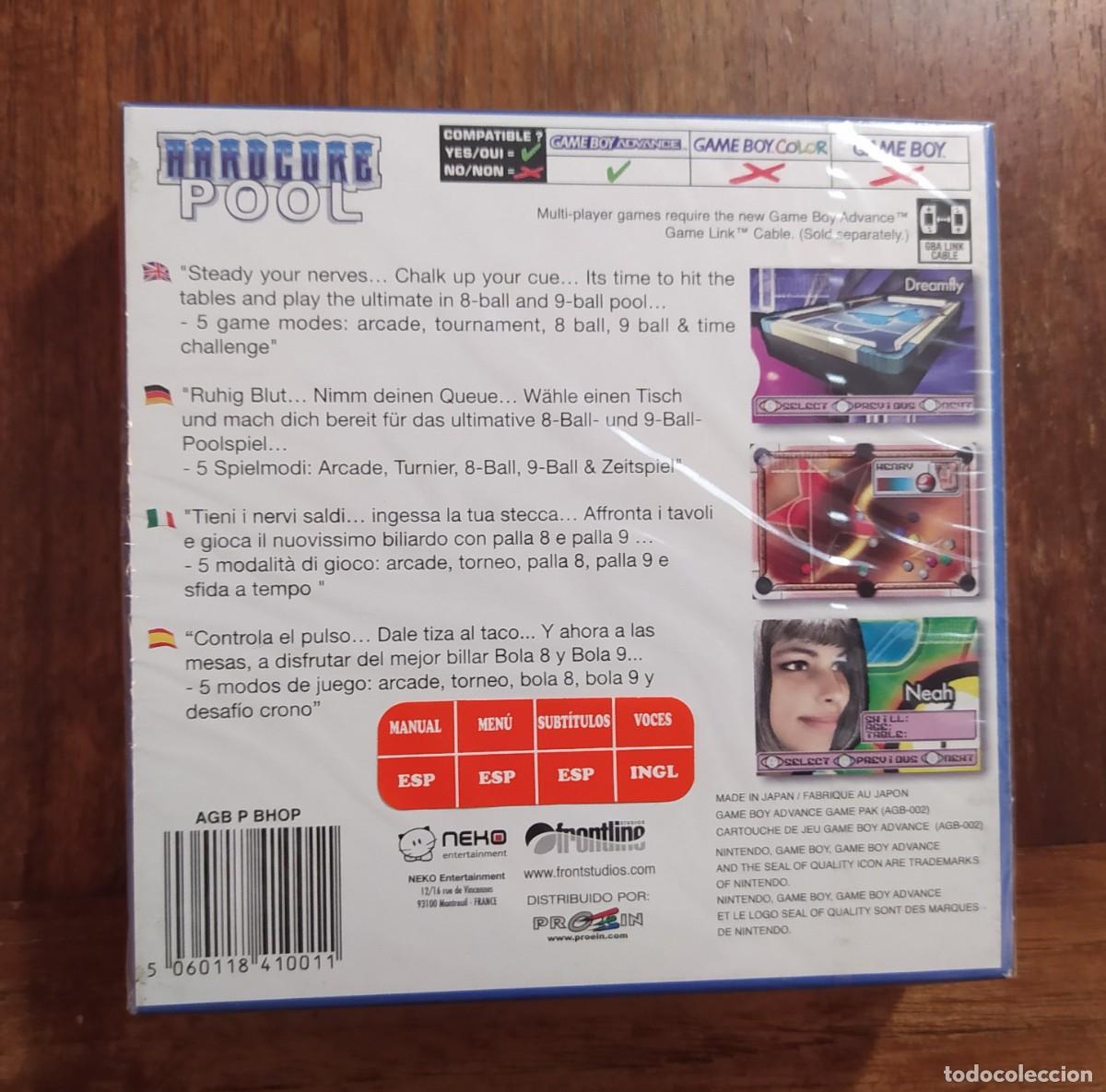 Videojuegos y consolas: HARDCORE POOL Precintado. Game boy advance - Foto 2
