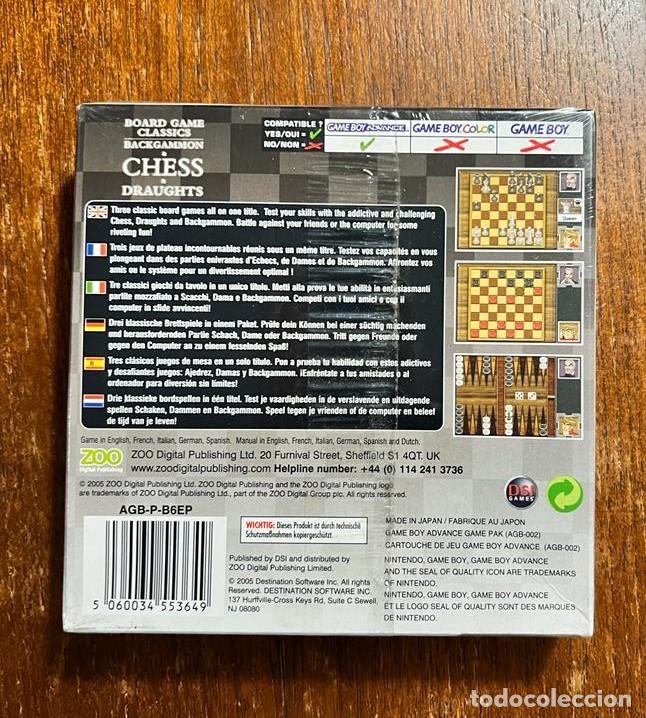 Videojuegos y consolas: BACKGAMMON + CHESS + DRAUGHT Game boy advance Precintado - Foto 2