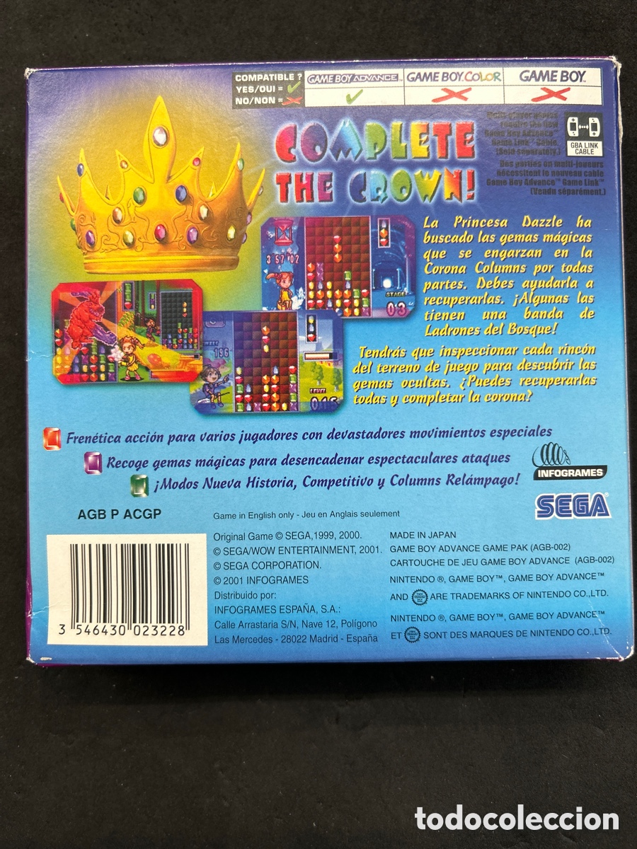 Videojuegos y consolas: Game Boy advance columns Crown - Foto 5