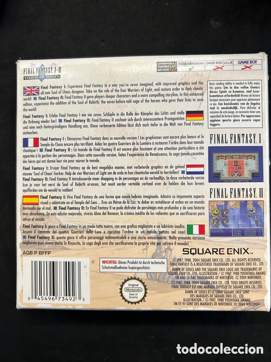 Videojuegos y consolas: Game boy advance final Fantasy I II - Foto 2