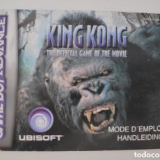 Videojuegos y Consolas: MANUAL DE INSTRUCCIONES KING KONG OFICIAL MOVIE GAME GBA GAME BOY ADVANCE NINTENDO