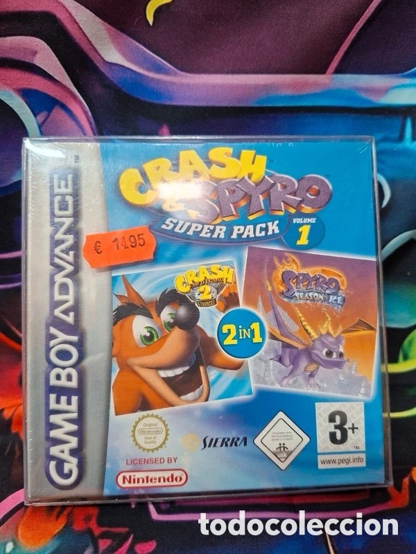 Videojuegos y Consolas: Crash & Spyro Superpack 1 NINTENDO Gameboy Advance GBA Nuevo precintado