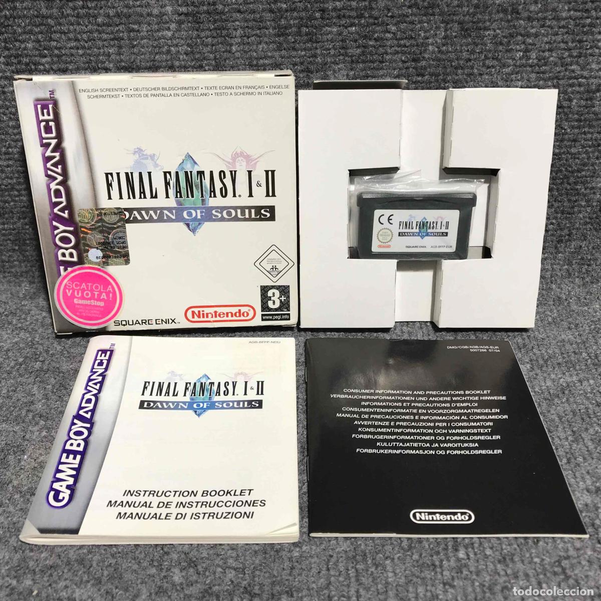 Videojuegos y Consolas: FINAL FANTASY I II DANW OF SOULS NINTENDO GAME BOY ADVANCE GBA