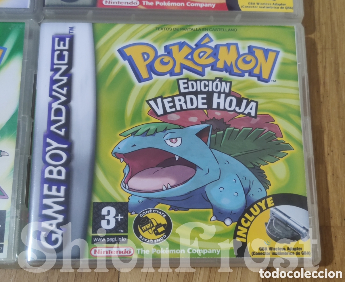 Video Games and Consoles: Caja Pl&aacute;stico Pok&eacute;mon Edici&oacute;n Verde Hoja Game Boy Advance (Estilo Nintendo DS)
