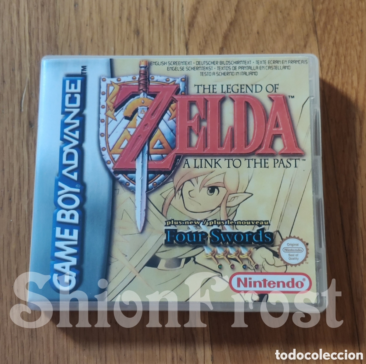Videojuegos y Consolas: Caja Repro The Legend of Zelda A Link to The Past + Four Swords Game Boy Advance Estilo Nintendo DS