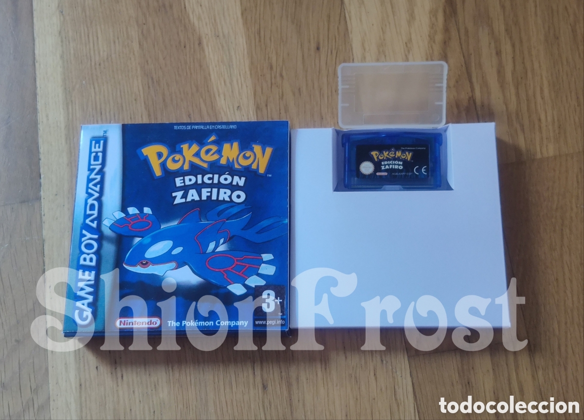 Videojuegos y consolas: Videojuego Repro + Caja Repro Pok&eacute;mon Edici&oacute;n Zafiro (Game Boy Advance) GBA