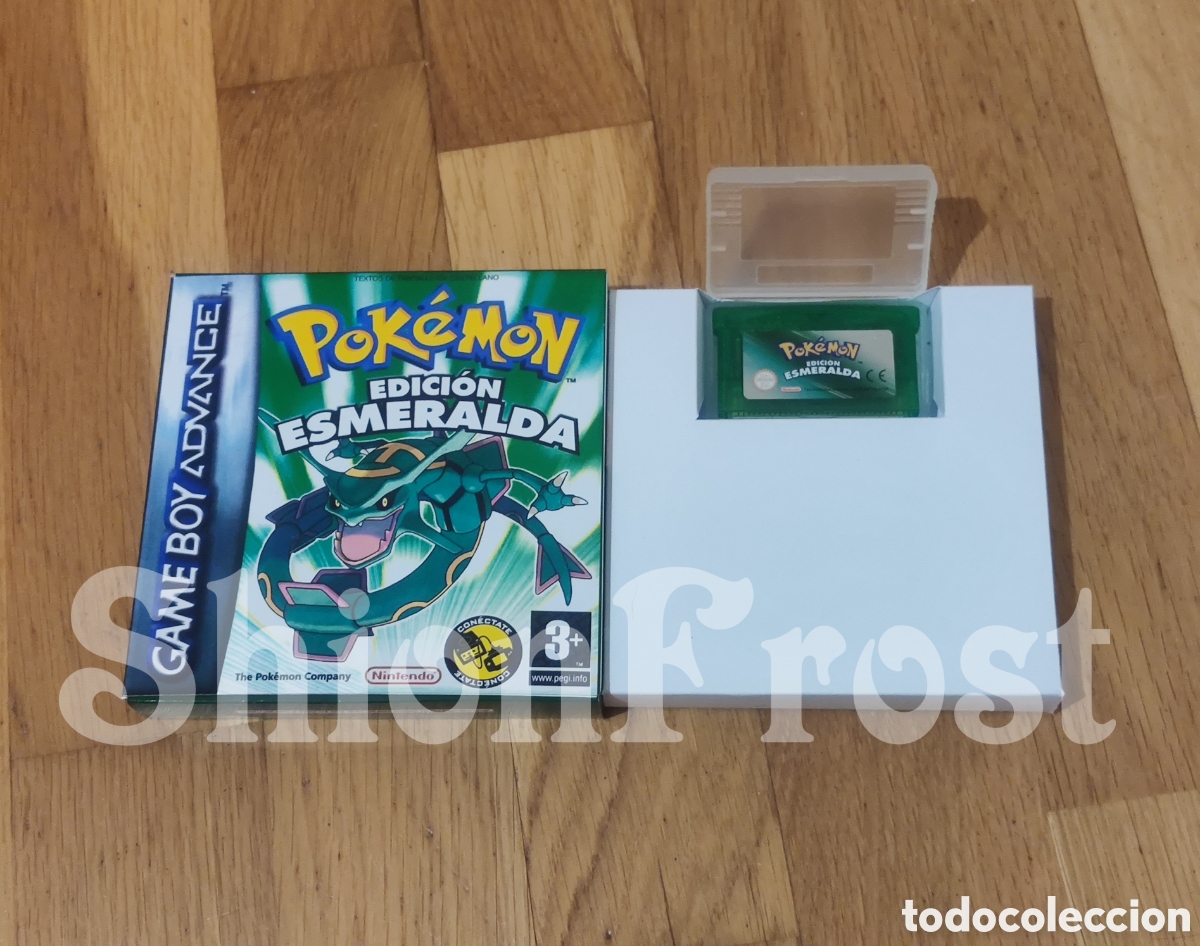 Videojuegos y consolas: Videojuego Repro + Caja Repro Pok&eacute;mon Edici&oacute;n Esmeralda (Game Boy Advance) GBA