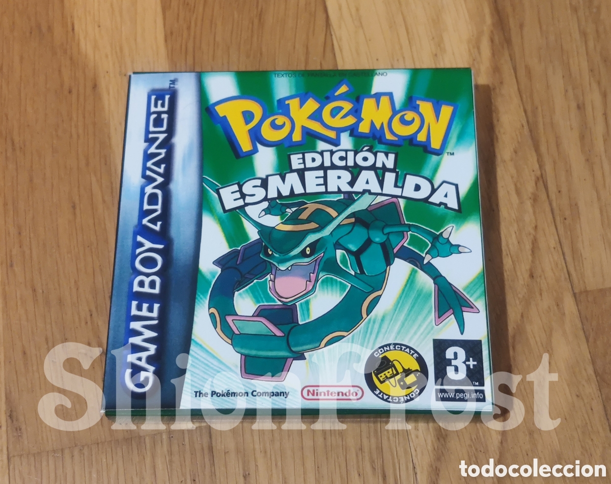 Videojuegos y consolas: Caja Repro (Cart&oacute;n) Pok&eacute;mon Edici&oacute;n Esmeralda (Game Boy Advance) GBA