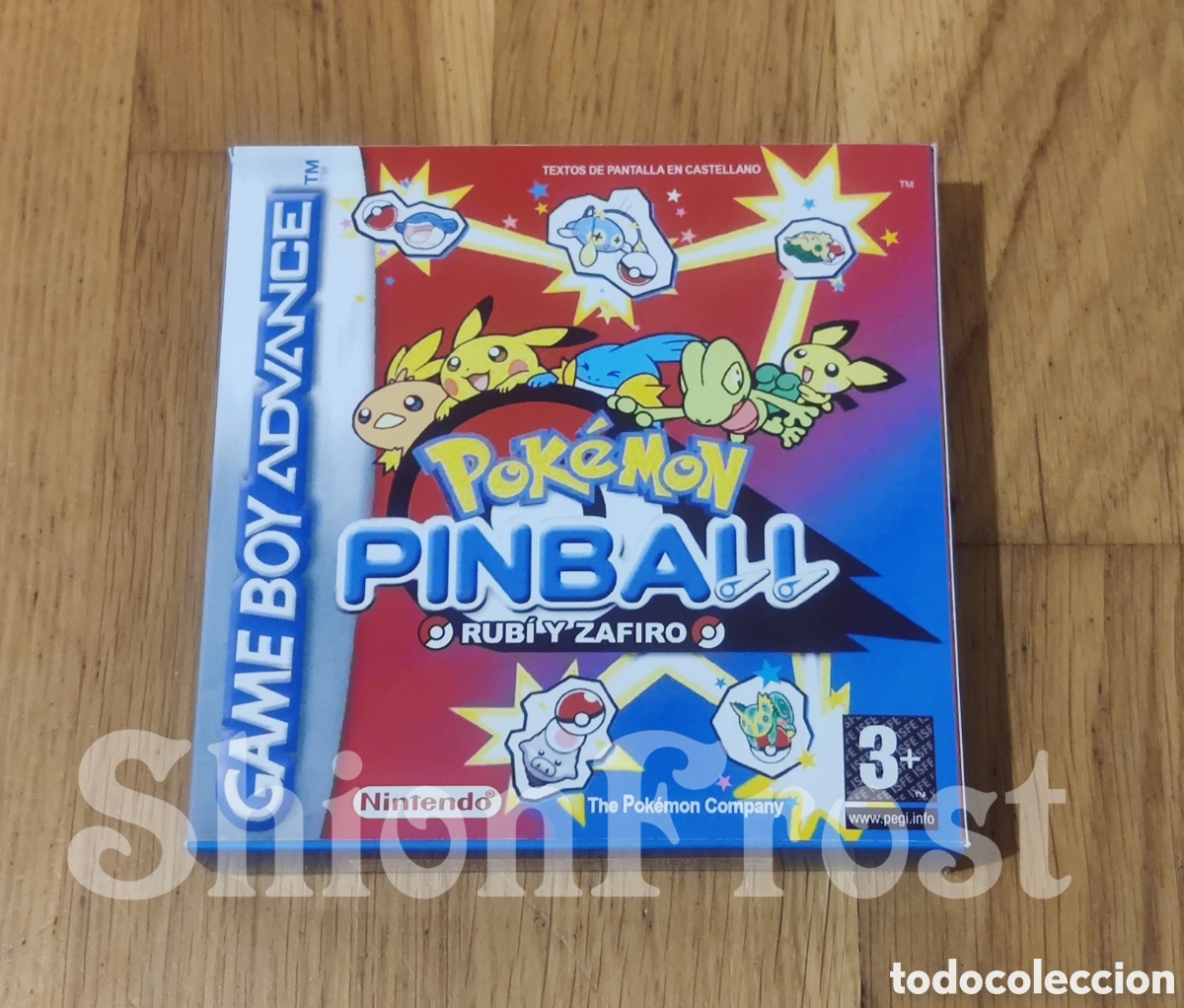 Videojuegos y consolas: Caja Repro (Cart&oacute;n) Pok&eacute;mon Pinball Rub&iacute; y Zafiro (Game Boy Advance) GBA