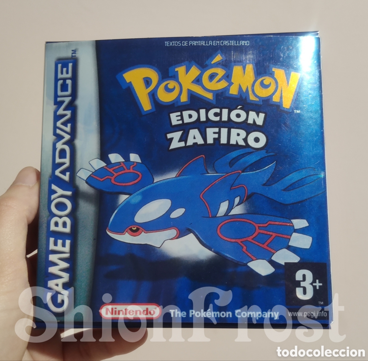 Videojuegos y consolas: Caja Repro (METALIZADA) Pok&eacute;mon Edici&oacute;n Zafiro (Game Boy Advance) GBA