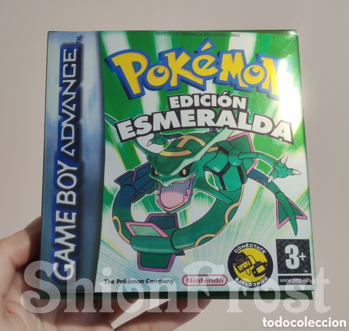 Videojuegos y consolas: Caja Repro (METALIZADA) Pok&eacute;mon Edici&oacute;n Esmeralda (Game Boy Advance) GBA