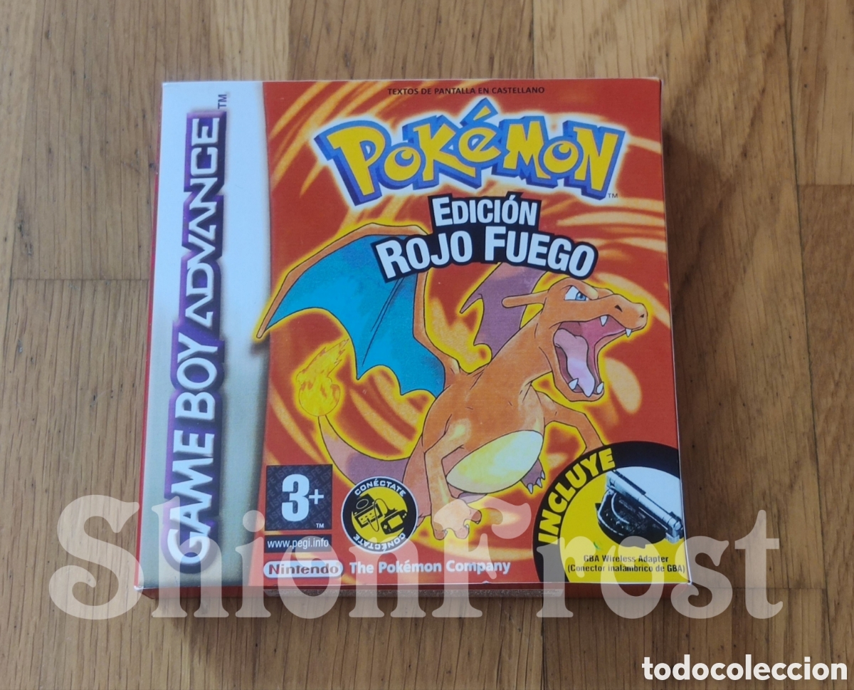 Videojuegos y consolas: Caja Repro Pok&eacute;mon Edici&oacute;n Rojo Fuego (Game Boy Advance) GBA