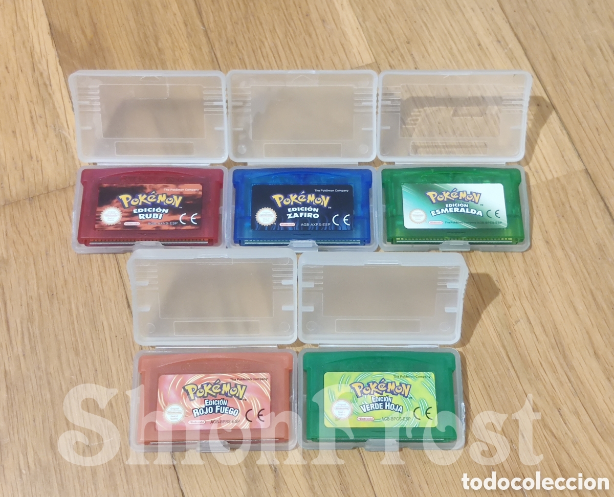 Videojuegos y consolas: Lote 5 Videojuegos Pok&eacute;mon Edici&oacute;n Rub&iacute; + Zafiro + Esmeralda + Rojo Fuego + Verde Hoja