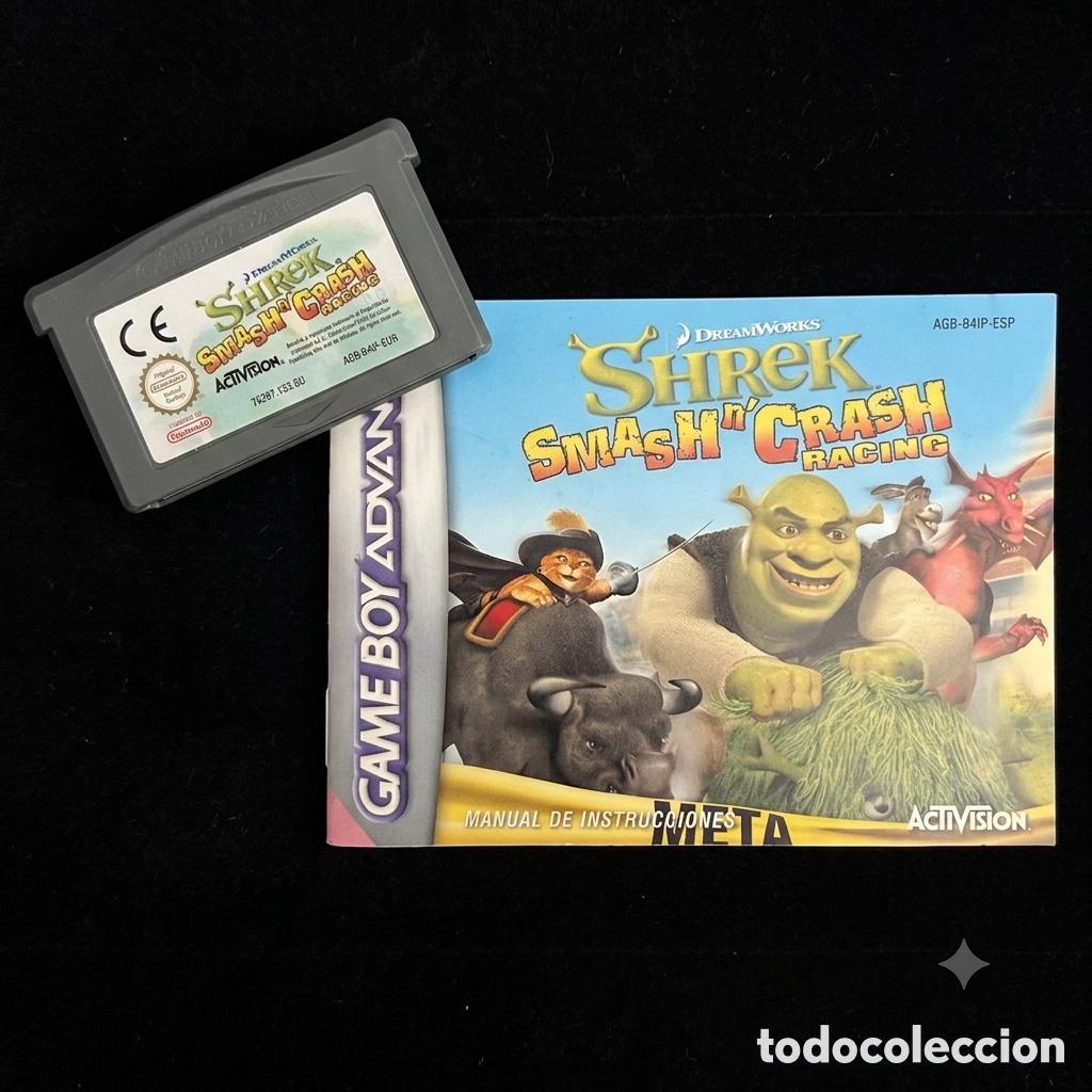 Videojuegos y consolas: Shrek Smash n Crash Racing GBA Original + Manual