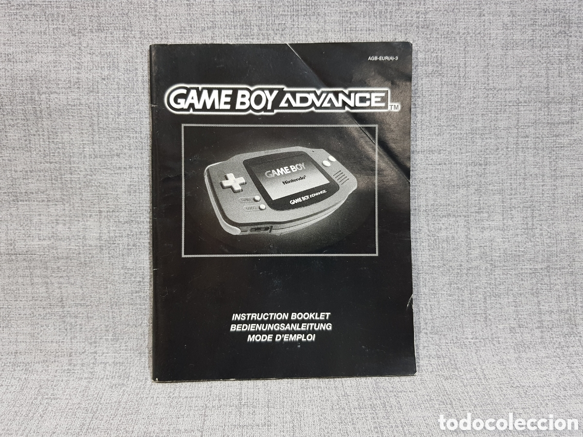 Videojuegos y consolas: 2001 NINTENDO GAME BOY ADVANCE GBA MANUAL DE INSTRUCCIONES AGB-EUR(A)-3 INGL&Eacute;S ALEM&Aacute;N FRANC&Eacute;S