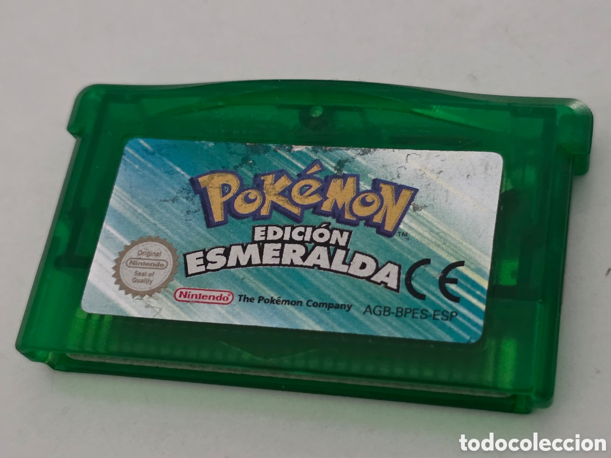 Videojuegos y consolas: Pok&eacute;mon Edici&oacute;n Esmeralda original para Nintendo Game Boy Advance, versi&oacute;n espa&ntilde;ola. C&oacute;digo AGB-BPES