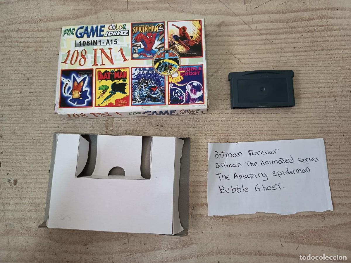Videojuegos y consolas: Juego Game Boy Advance 108 En 1 - Batman Forever+Batman The Animated Series+The Amazing Spiderman+Bu