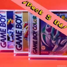 Videojuegos y Consolas: GAME BOY - CAJA - PACK DE 5 UNIDADES - CAJA DE METACRILATO UV - DESLIZADOR. Lote 371687901
