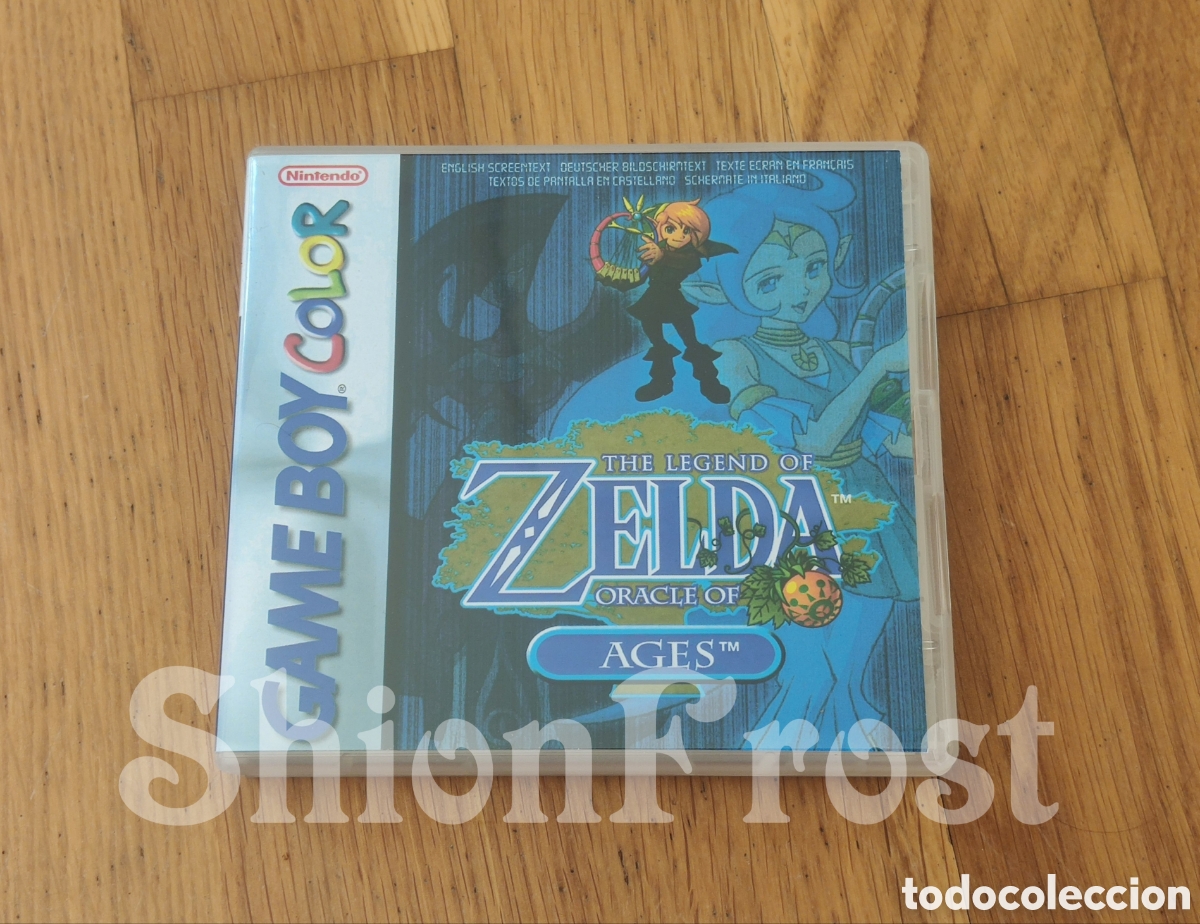 Videojuegos y Consolas: Caja Repro The Legend of Zelda Oracles of Ages Game Boy Color GBC (Pl&aacute;stico Estilo Nintendo DS)