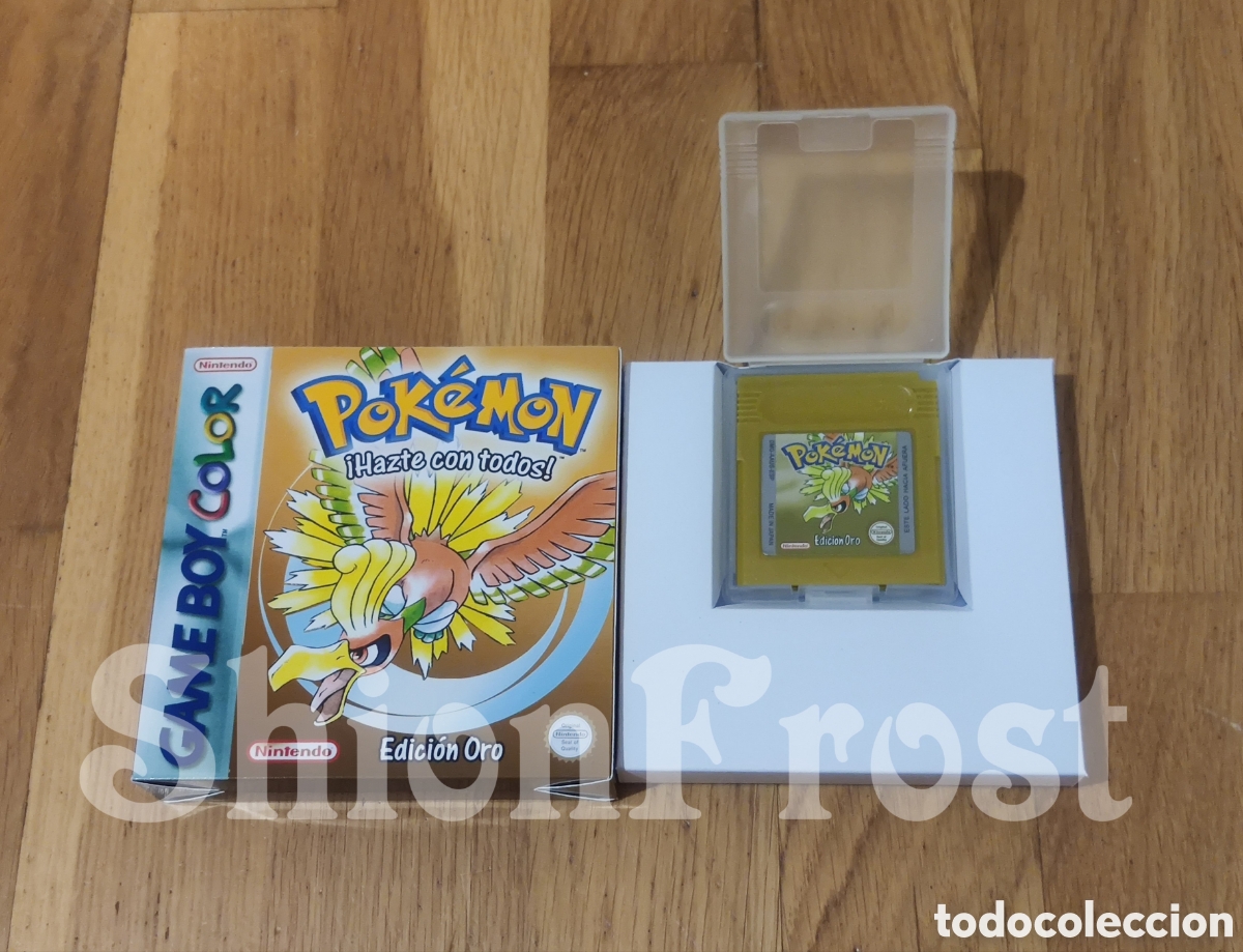 Video Games and Consoles: Videojuego Repro + Caja Repro Pok&eacute;mon Oro (Game Boy Color) GBC