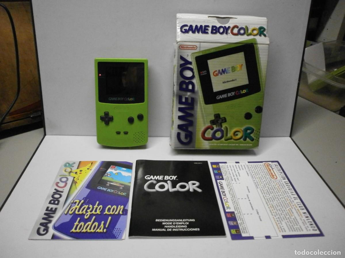 Videojuegos y consolas: consola nintendo game boy color en caja verde todo original y en buen estado