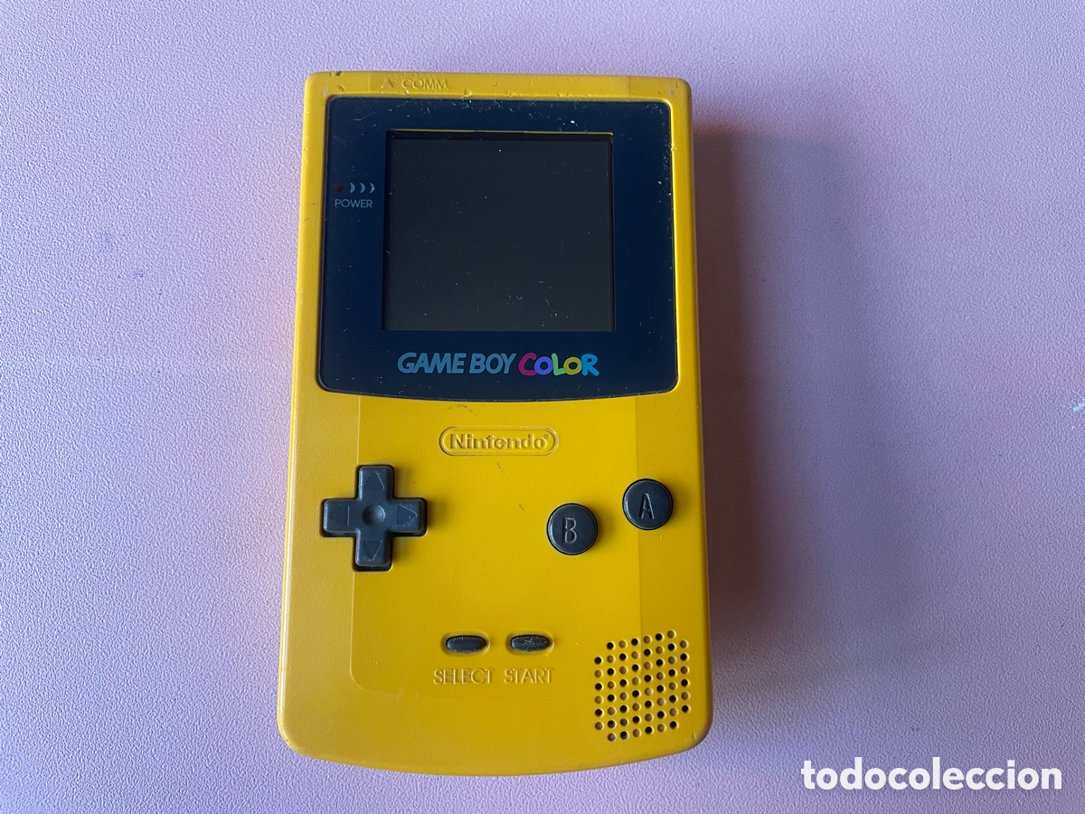 Videojuegos y consolas: Game Boy Color Amarilla Nintendo - Sin Tapa de Pilas - Enciende