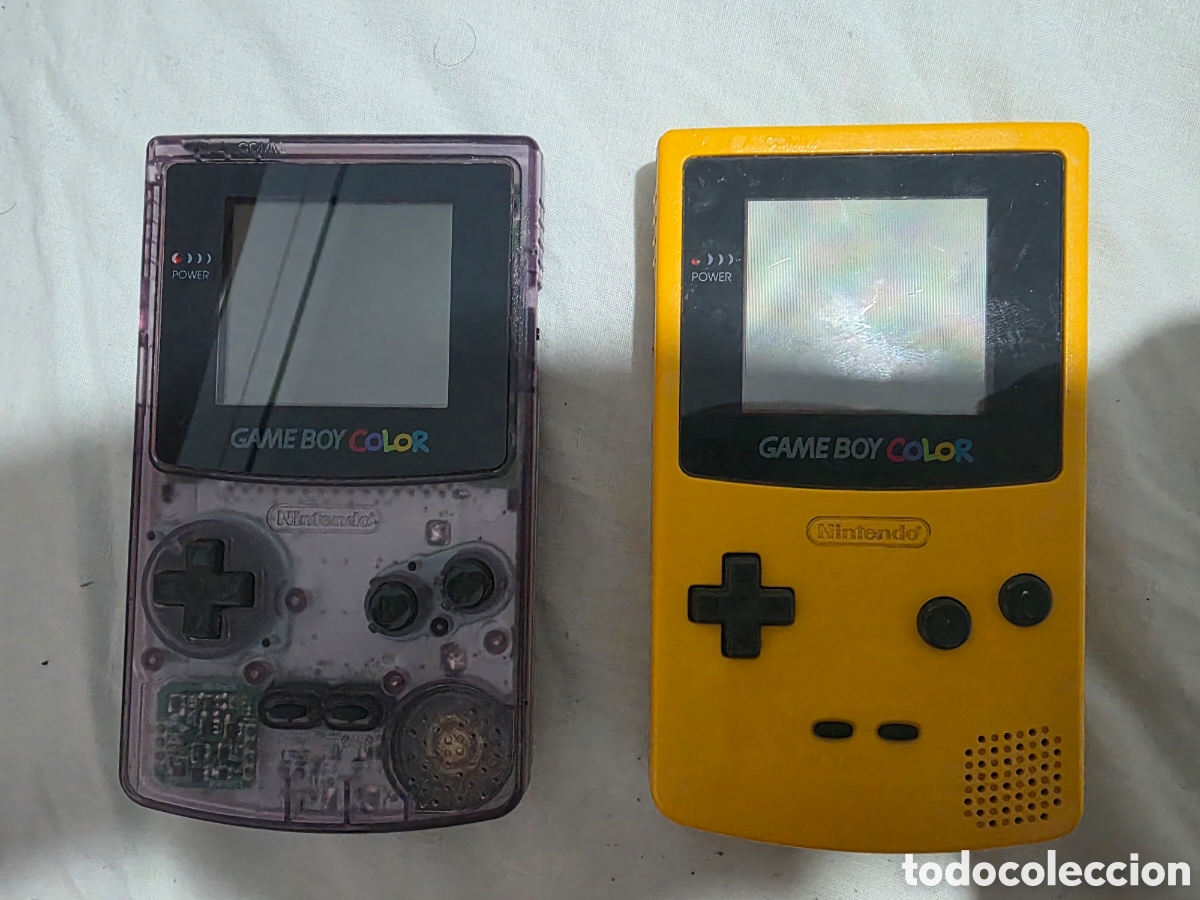 Videojuegos y consolas: Pack 2 Consolas Nintendo Game Boy Color Originales (Atomic Purple + Amarilla)