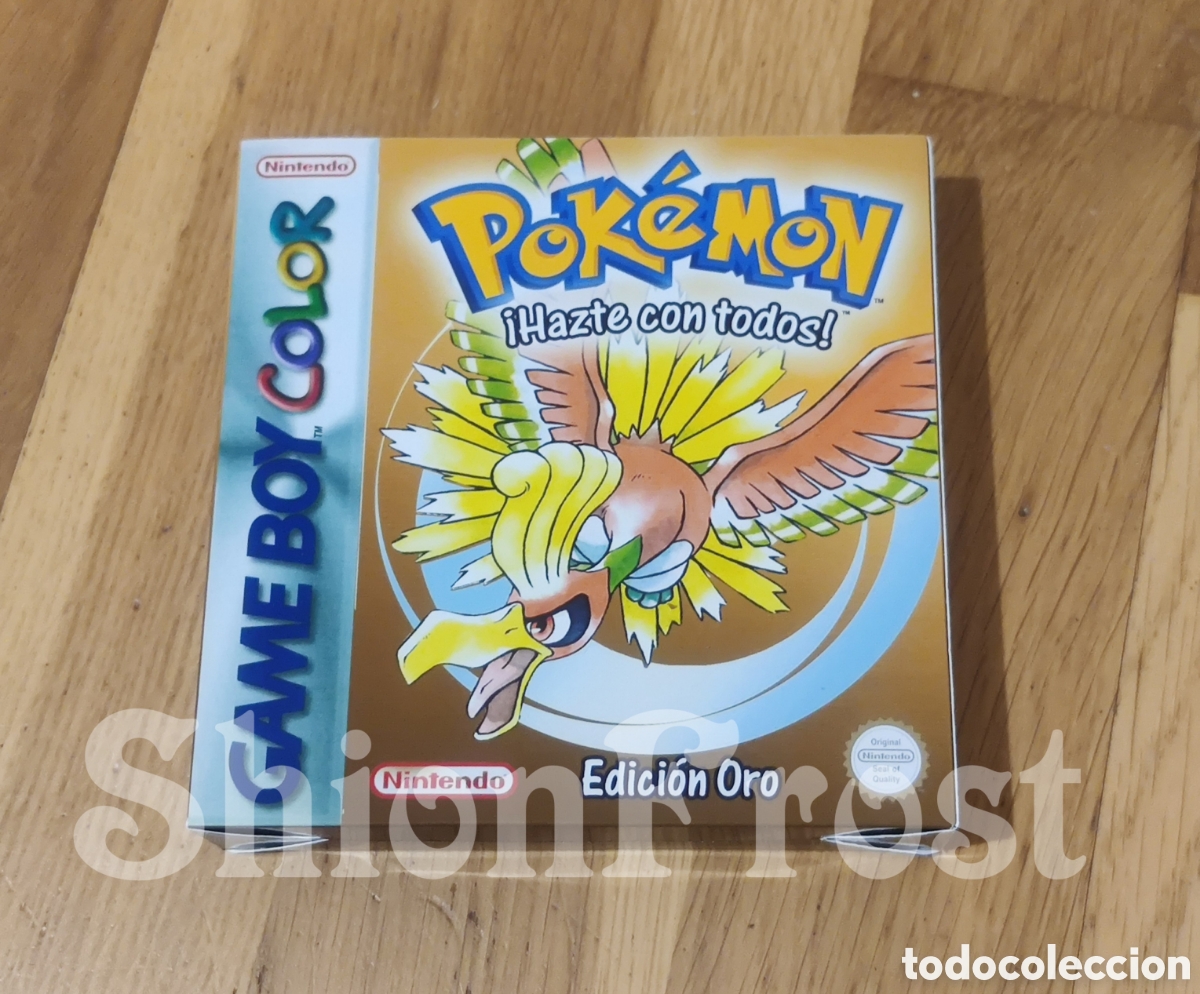 Videojuegos y consolas: Caja Pok&eacute;mon Edici&oacute;n Oro - Repro - (Game Boy Color)