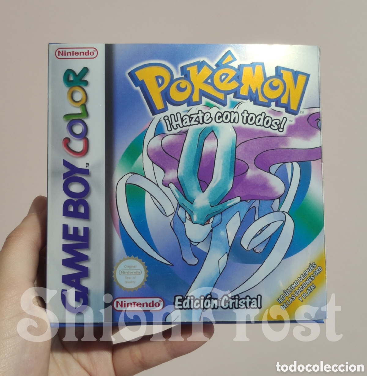 Videojuegos y consolas: Caja METALIZADA Pok&eacute;mon Edici&oacute;n Cristal - Game Boy Color