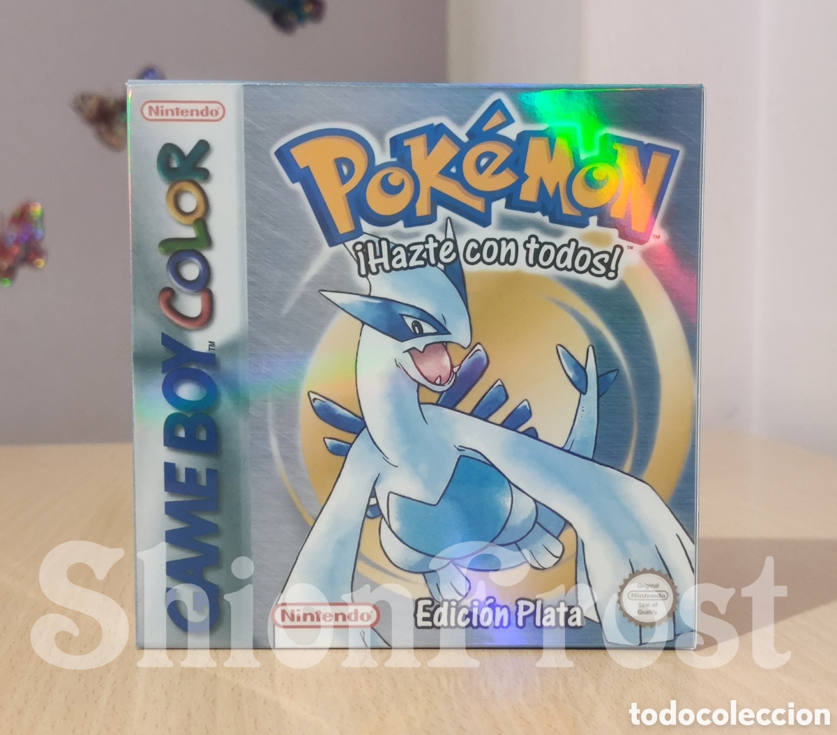 Videojuegos y consolas: Caja IRIDISCENTE Pok&eacute;mon Edici&oacute;n Plata - Repro - (Game Boy Color)