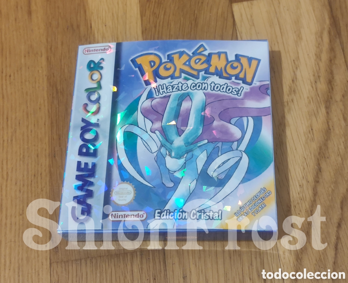 Videojuegos y consolas: Caja TRI&Aacute;NGULOS Pok&eacute;mon Edici&oacute;n Cristal - Repro - (Game Boy Color)