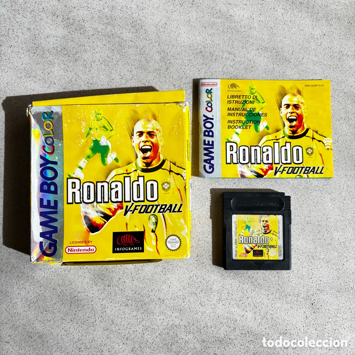 Videojuegos y consolas: Juego Game Boy Color Ronaldo V-Football