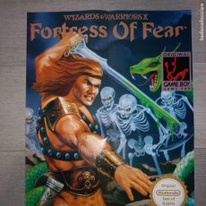Videojuegos y Consolas: POSTER MATUTANO NINTENDO GAMEBOY GAME BOY WIZARDS & WARRIORS FORTRESS OF FEAR