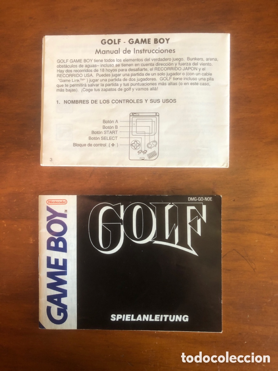 Videojuegos y consolas: Manual de instrucciones golf game boy nintendo - Foto 1