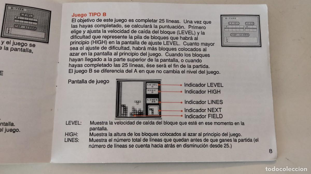 Videojuegos y consolas: Tetris + manual game boy - Foto 4