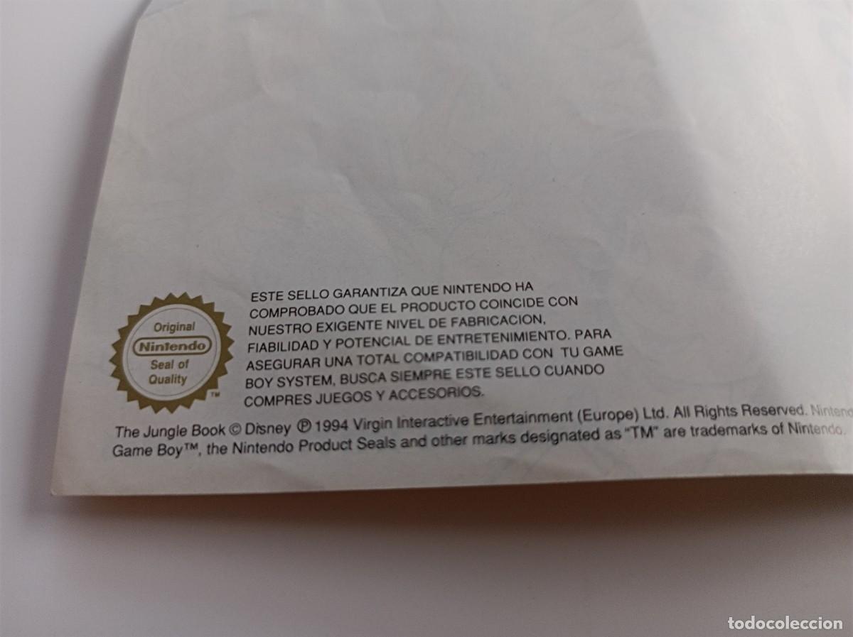 Videojuegos y consolas: MANUAL DE INSTRUCCIONES GAME BOY EL LIBRO DE LA SELVA - Foto 5