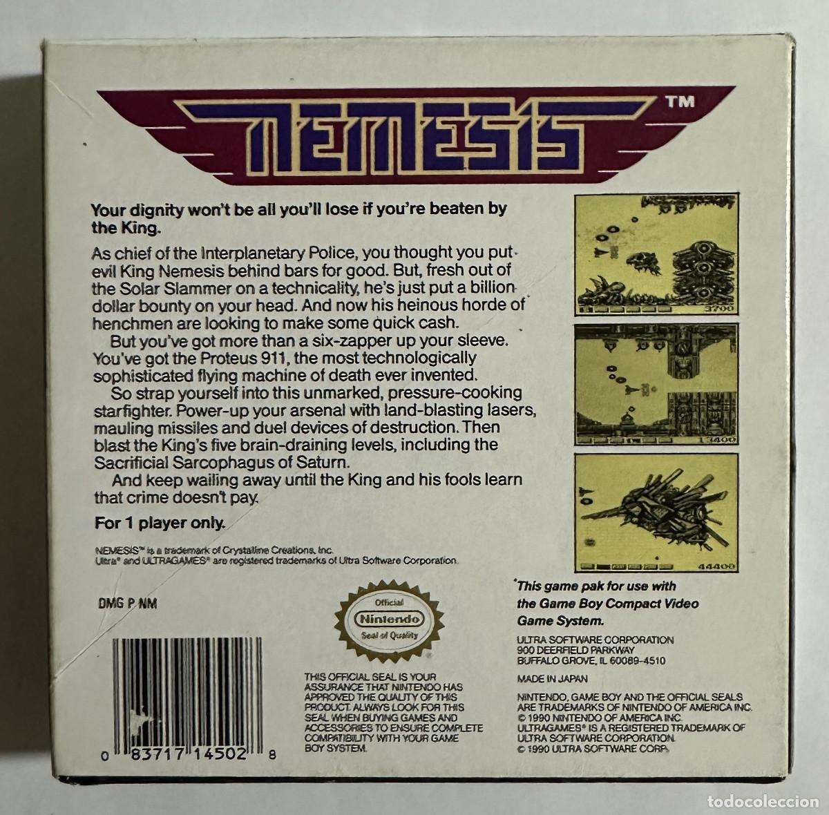 Videojuegos y consolas: Nemesis Game Boy USA NOE - Foto 3