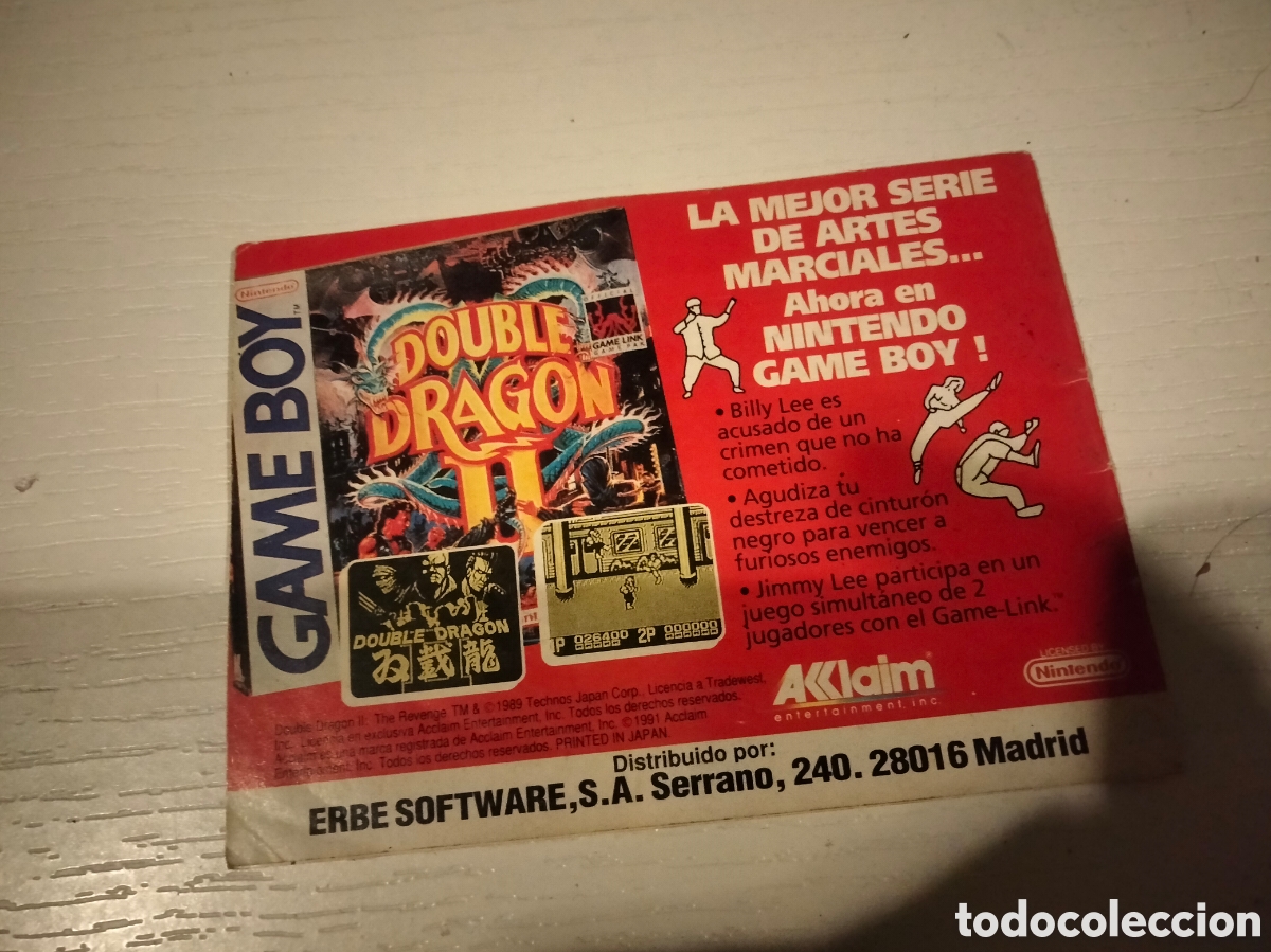Videojuegos y consolas: Manual de instrucciones Terminator 2 Game Boy - Foto 2