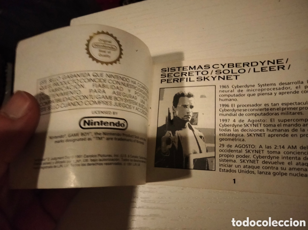 Videojuegos y consolas: Manual de instrucciones Terminator 2 Game Boy - Foto 3
