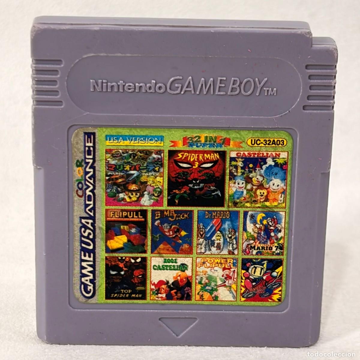 Jeux Vid&eacute;o et Consoles: VIDEOJUEGO NINTENDO GAME BOY - GAMEBOY - 32 EN 1 - GAME USA ADVANCE - COMPATIBLE