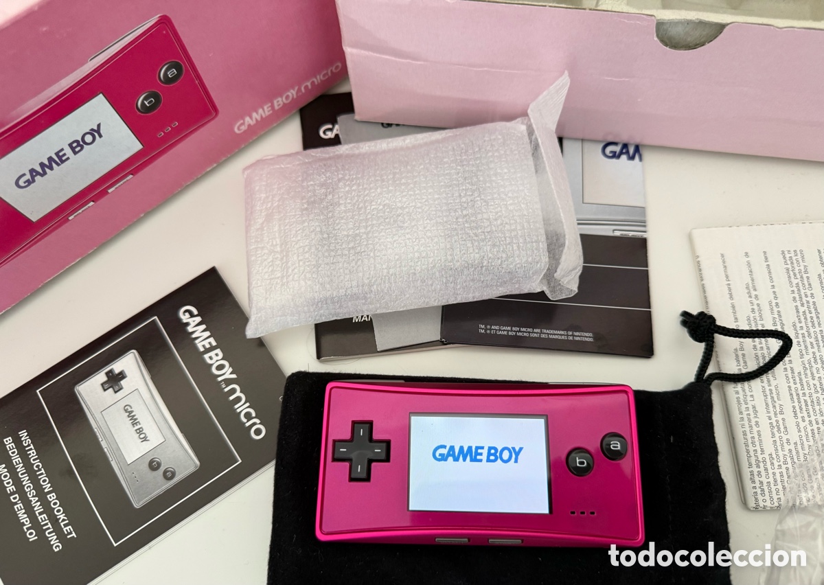 Videojuegos y consolas: Game boy micro rosa completa - Foto 14
